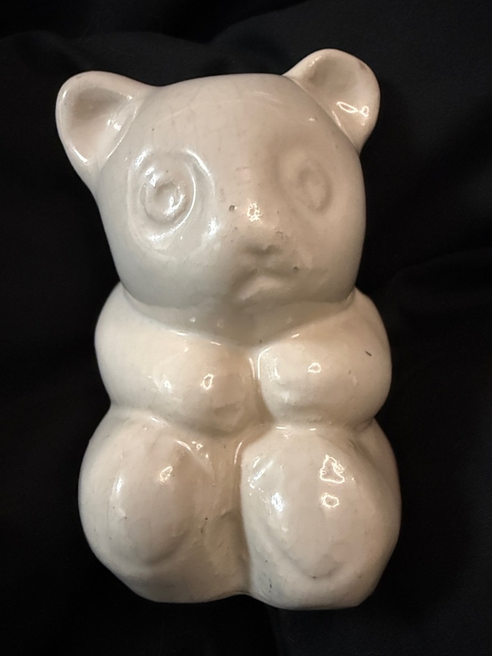 Vintage‎ White Ceramic Bear planter